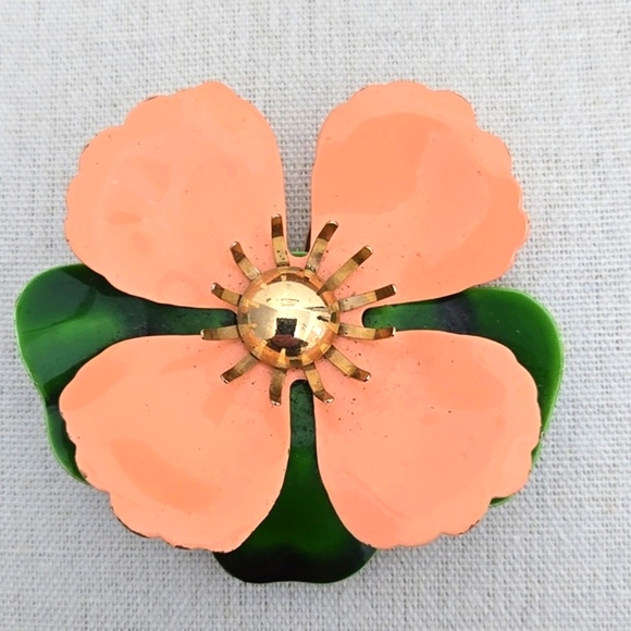Sarah Coventry Large Flower Brooch - Picture 2 of 4